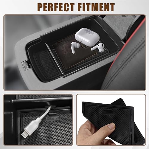 Miniatura 3 de Muslogy para Trax & Envista 2025 2024 2023 Organizador de consola central Caja de almacenamiento de reposabrazos Bandeja de inserción de