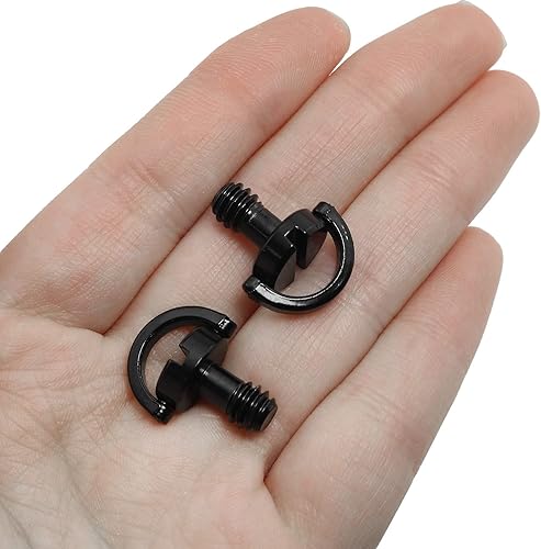 Miniatura 2 de Tornillo de trípode de 1/4 de pulgada, 2 piezas de acero inoxidable de 1/4 "-20 con eje en D para cámara, videocámara, trípode, placa de liberación