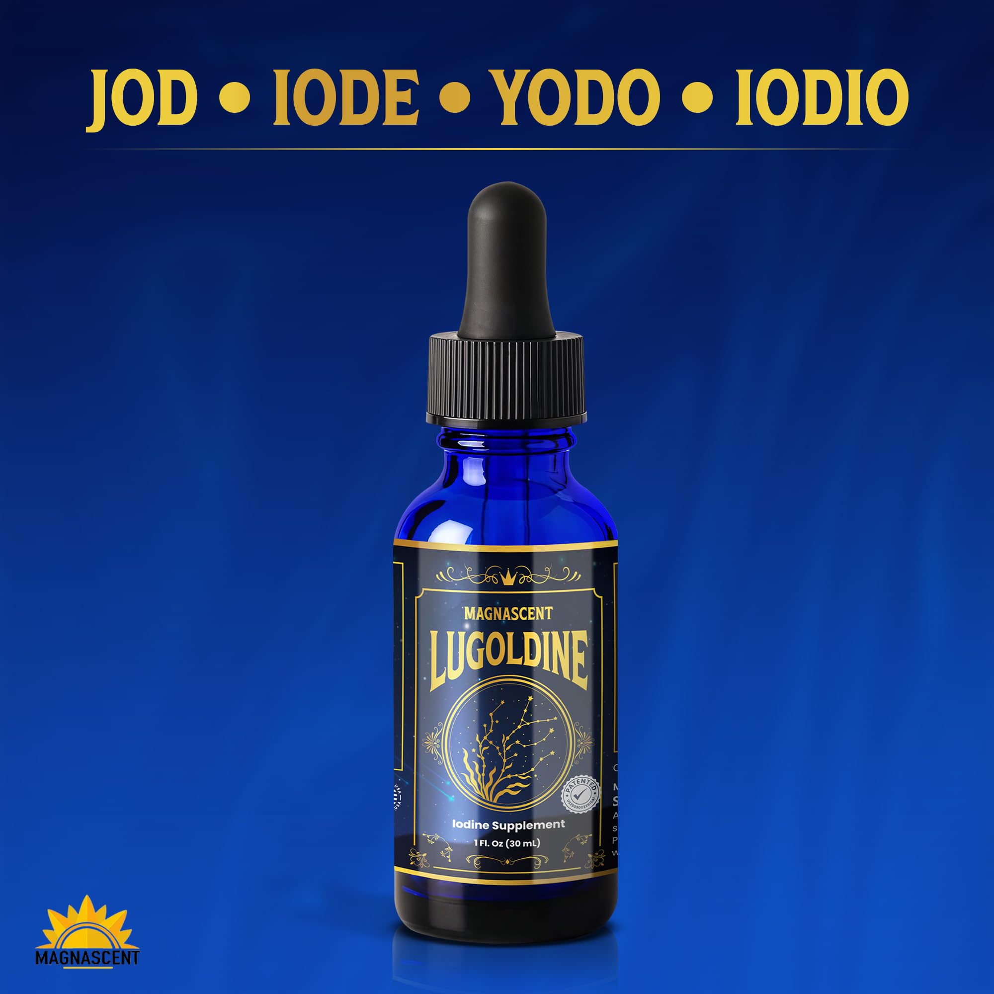 Lugoldine Gouttes d’Iode Activé 30 ml – Procédé Breveté (US20090022816A1), 100% VNR par dose journalière, Sans alcool ni glycérine