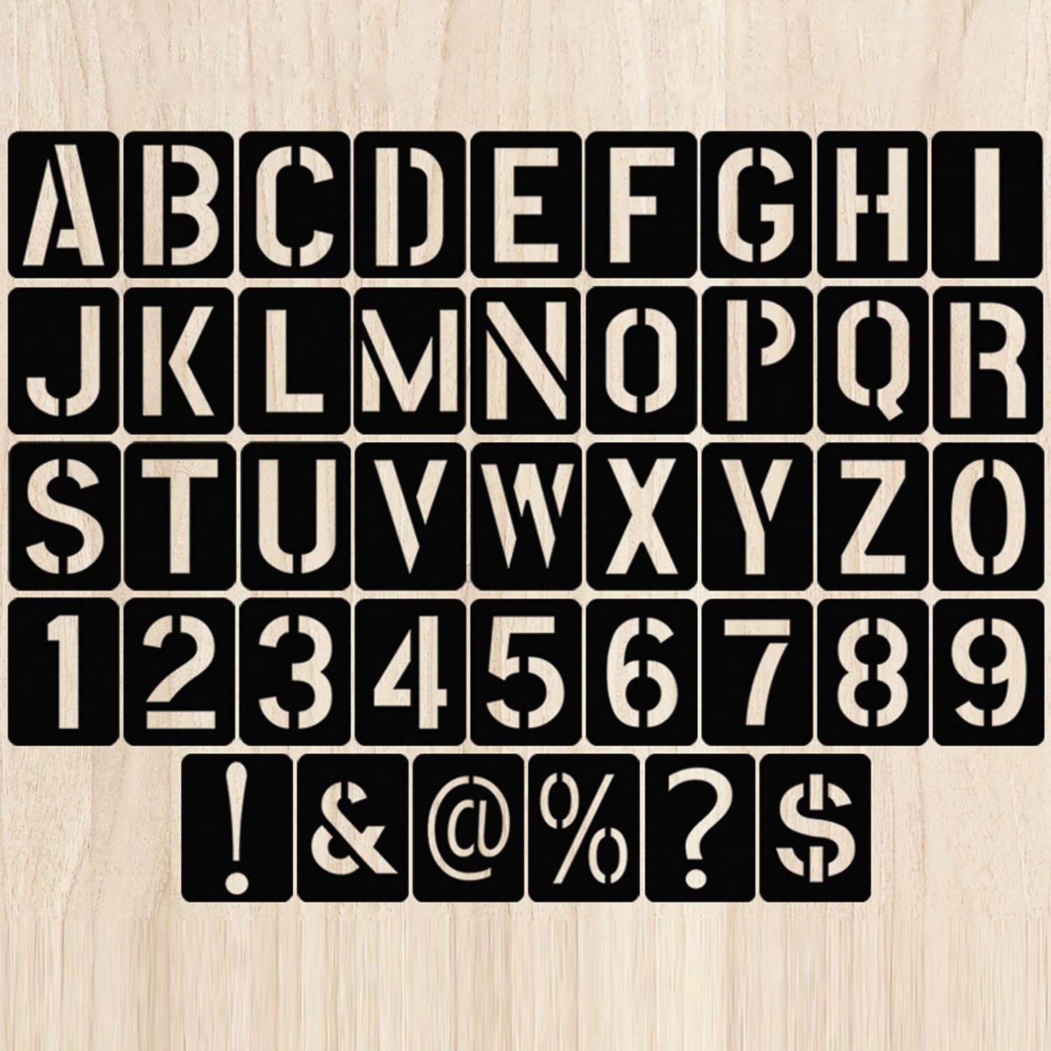 42PCS Reusable Alphabet & Number Stencils Set for Crafts and Painting – Durable Plastic Stencils for Creative Projects on Wood and More
