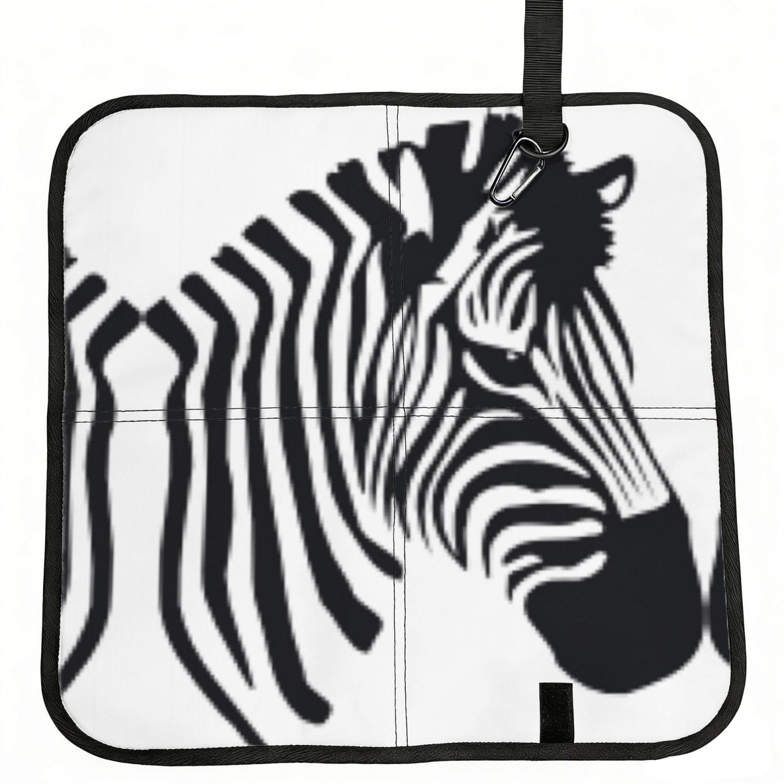 KAPPTYY Zebra Printed Bleacher Seat Cushion PE Foam Filling, Foldable Sitting Pad for Concert Stadium Events