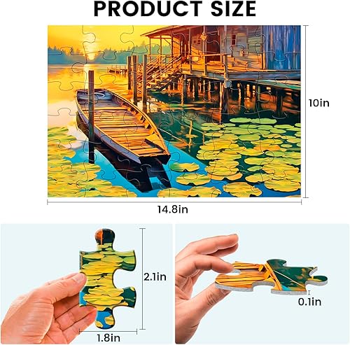 Miniatura 8 de mjyphdm Rompecabezas de 48 piezas grandes para personas mayores, paquete de 3 rompecabezas de demencia para ancianos, rompecabezas de Alzheimer para
