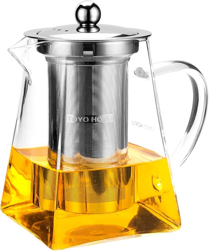 Glass Teapot with infuser, Tea Infusers for Loose Tea