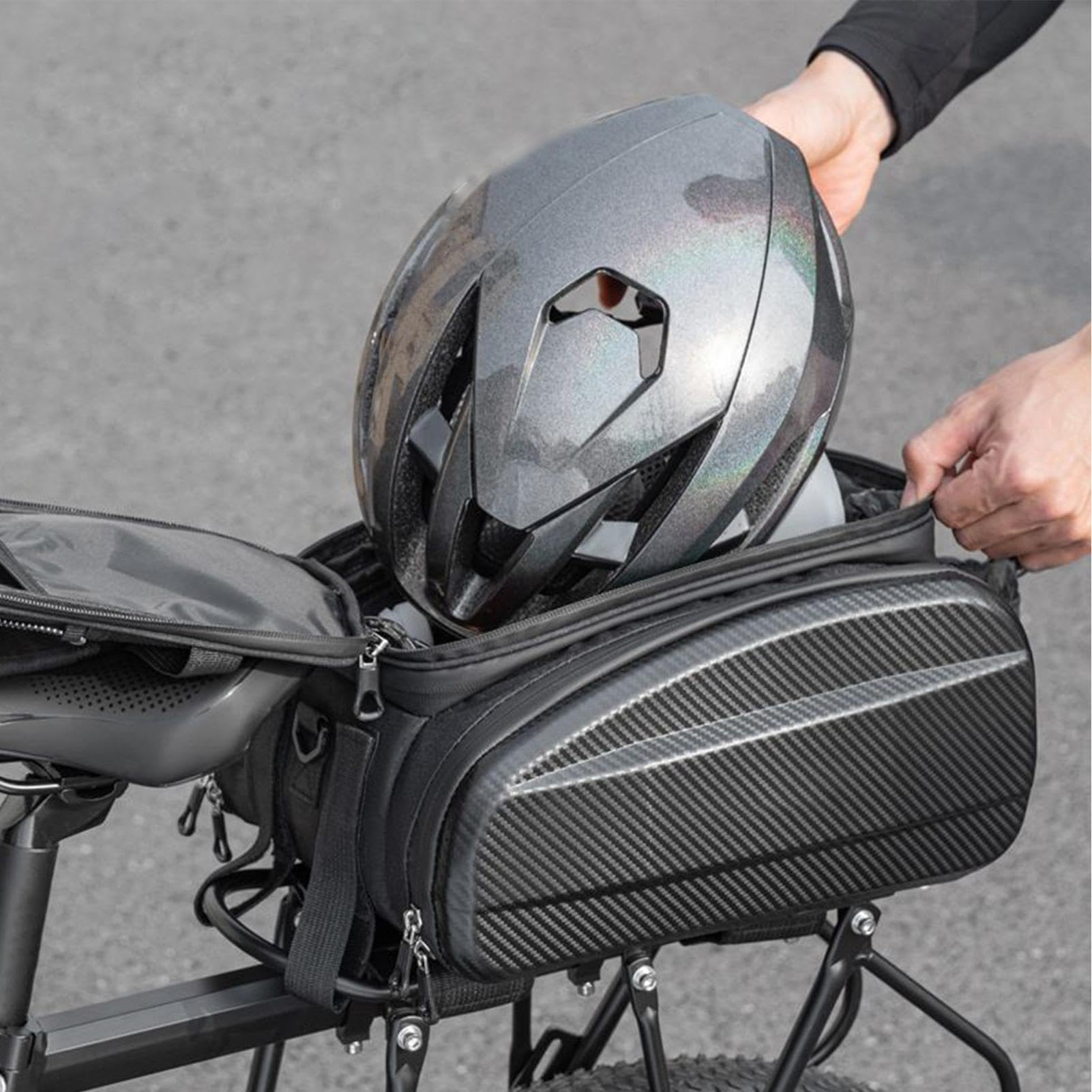 Borse da Bici per Portapacchi Posteriore Strisce Riflettenti Espandibili | Borsa Laterale Portaoggetti Per Ciclismo All'Aperto Pendolarismo Viaggi Bici Portapacchi Posteriore Carico Weekend Avvent