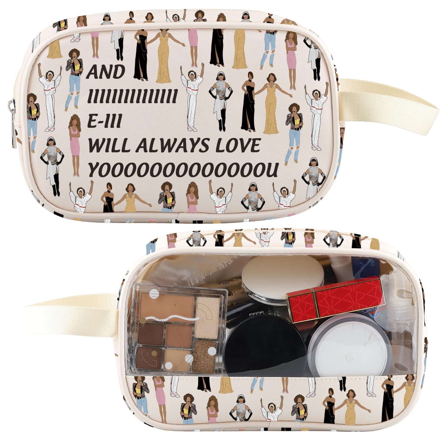 XYANFA Music Fans Makeup Bag Music Lover And I Will Love You Always Love You Gifts For Wife