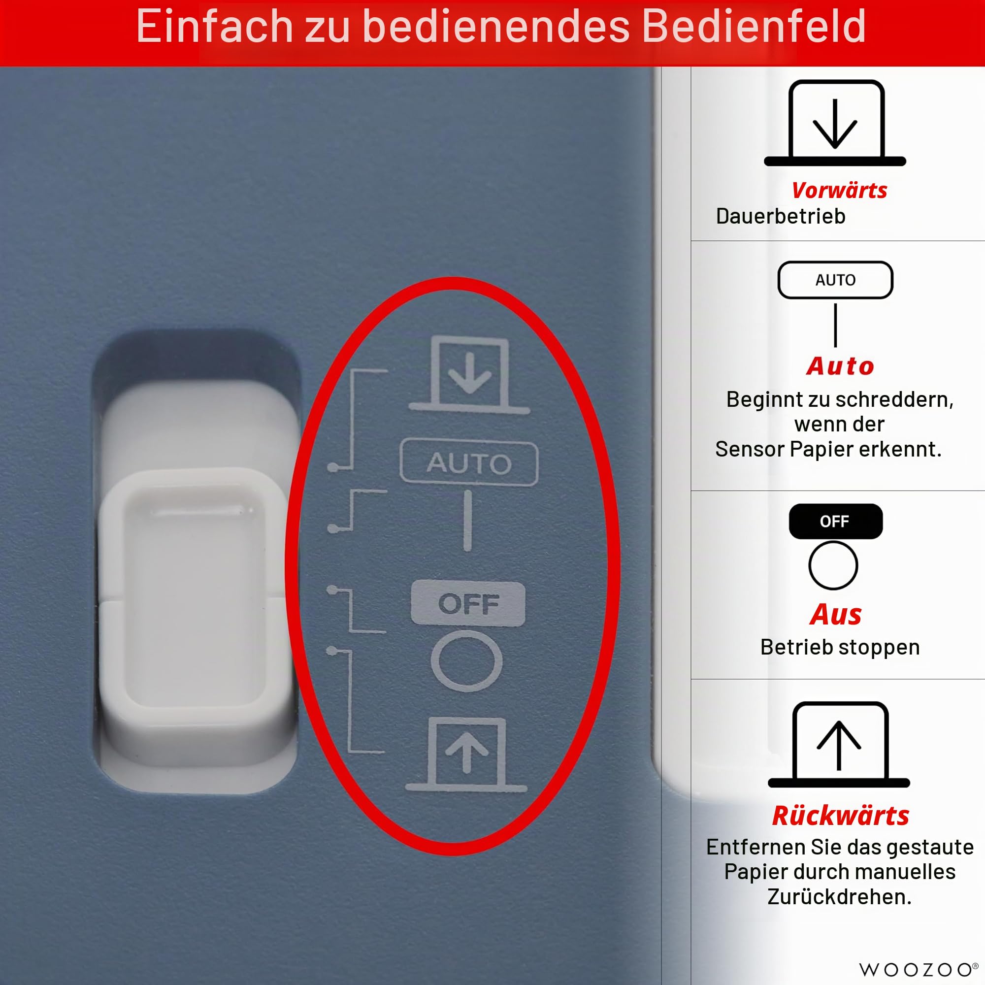 Woozoo, Hochsicherheits-Aktenvernichter/Papierschredder, 10 Blatt, Kreuzschnitt-Technologie, Papierkorb 17L, A4-Papier, CD/DVD, Kreditkarte - Personal Shredder Cross Cut P10HCS - Weiß