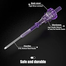 Wormhole Tattoo Cartridge Needles, 20pcs 5RS Disposable Tattoo Needle Cartridges Standard 5 Round Shader for Tattoo Pen Tattoo Cartridge Machine Permanent Makeup Tattoo Supplies (1205RS)