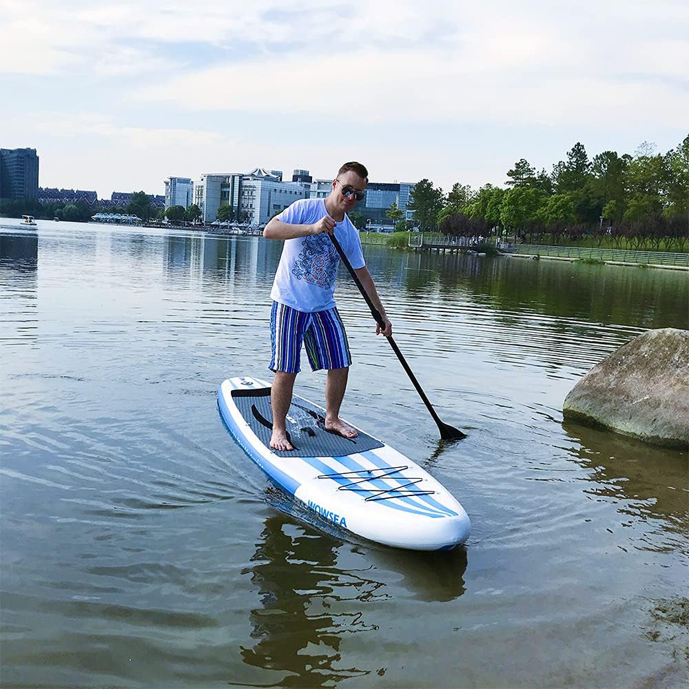WOWSEA Surfboard, Enduring & Stable Touring SUP Board, Leisure and Family Time with Paddle, Backpack, Handpump and Ankle Leash