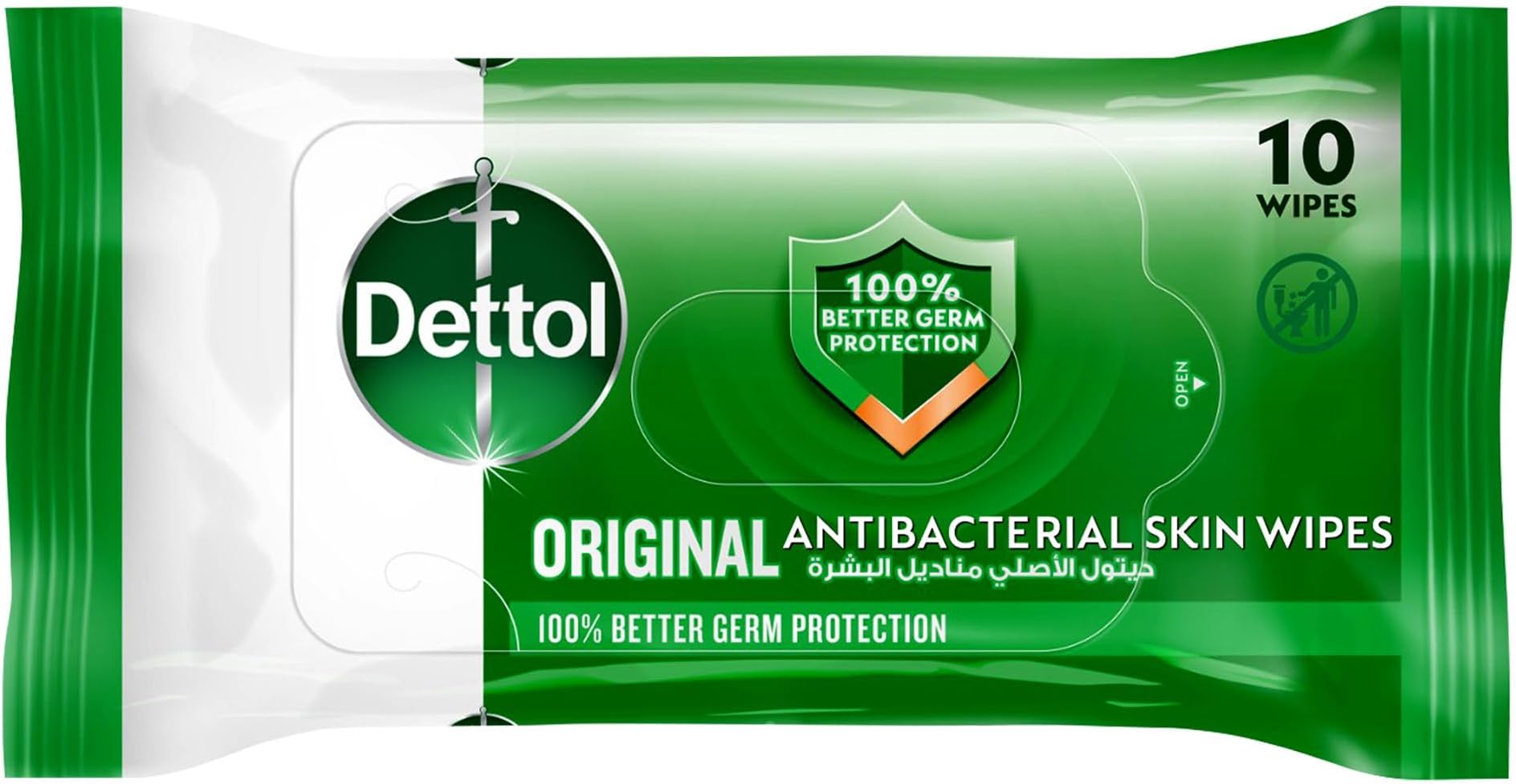 Original Antibacterial Skin Wipes 10 Count