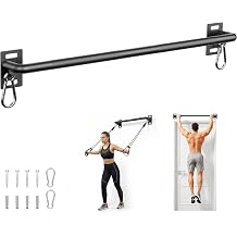 HANDBODE Pull Up Bar for Doorway and Wall Mount - Chin Up Bars for Home Gym, 39 in / 52 in Upper Body Workout Equipment with 500 lbs Capacity, Portable Thickened Steel Construction, Joist Mounted
