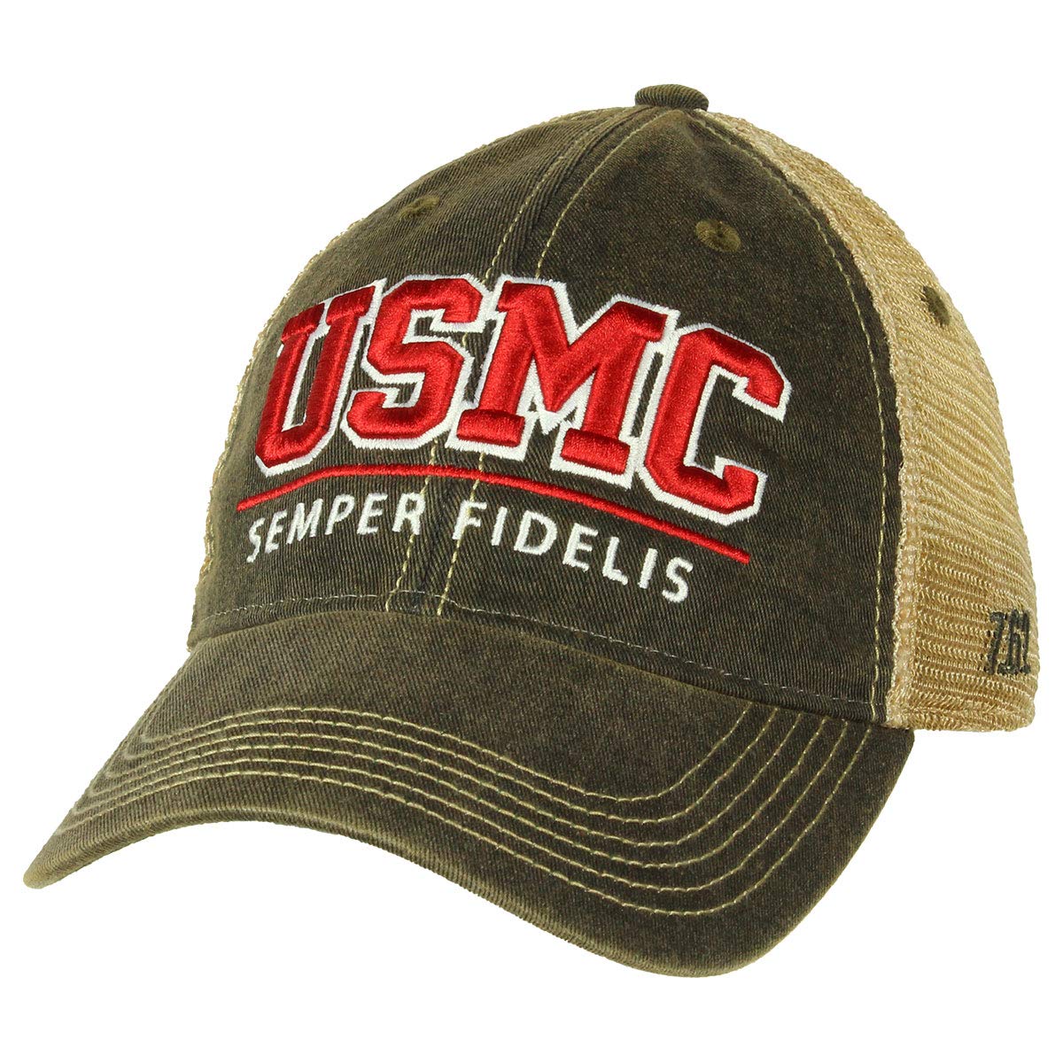 7.62 Design United States Marine Corps Vintage Trucker Hat, 7.62 Design Usmc 'Semper Fidelis' Vintage Trucker Hat Black, One size