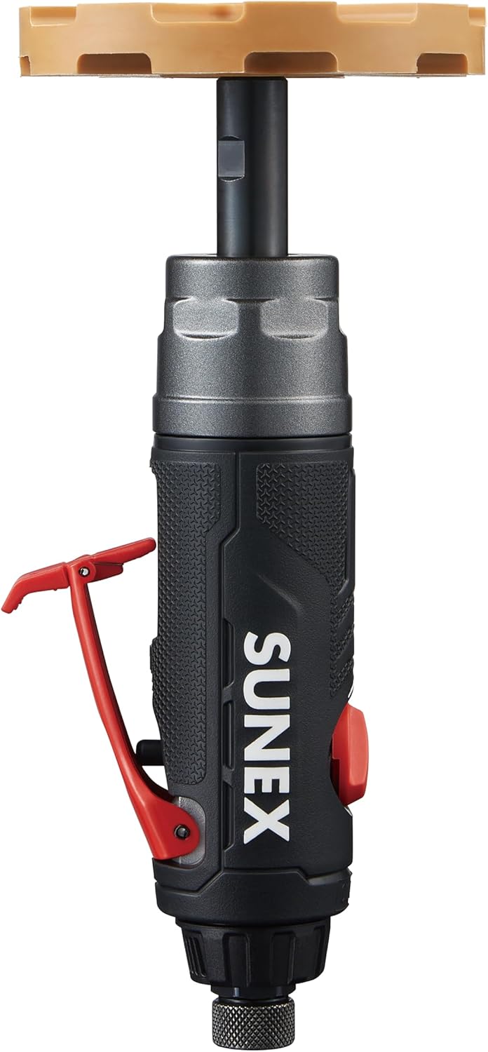 SX8201 Air Die Grinder with 0.5HP Motor, Adjustable Speed Control, Lightweight Composite Body, Ergonomic Grip, and 5/16" Spindle Thread for Efficient Adhesive and Decal Removal
