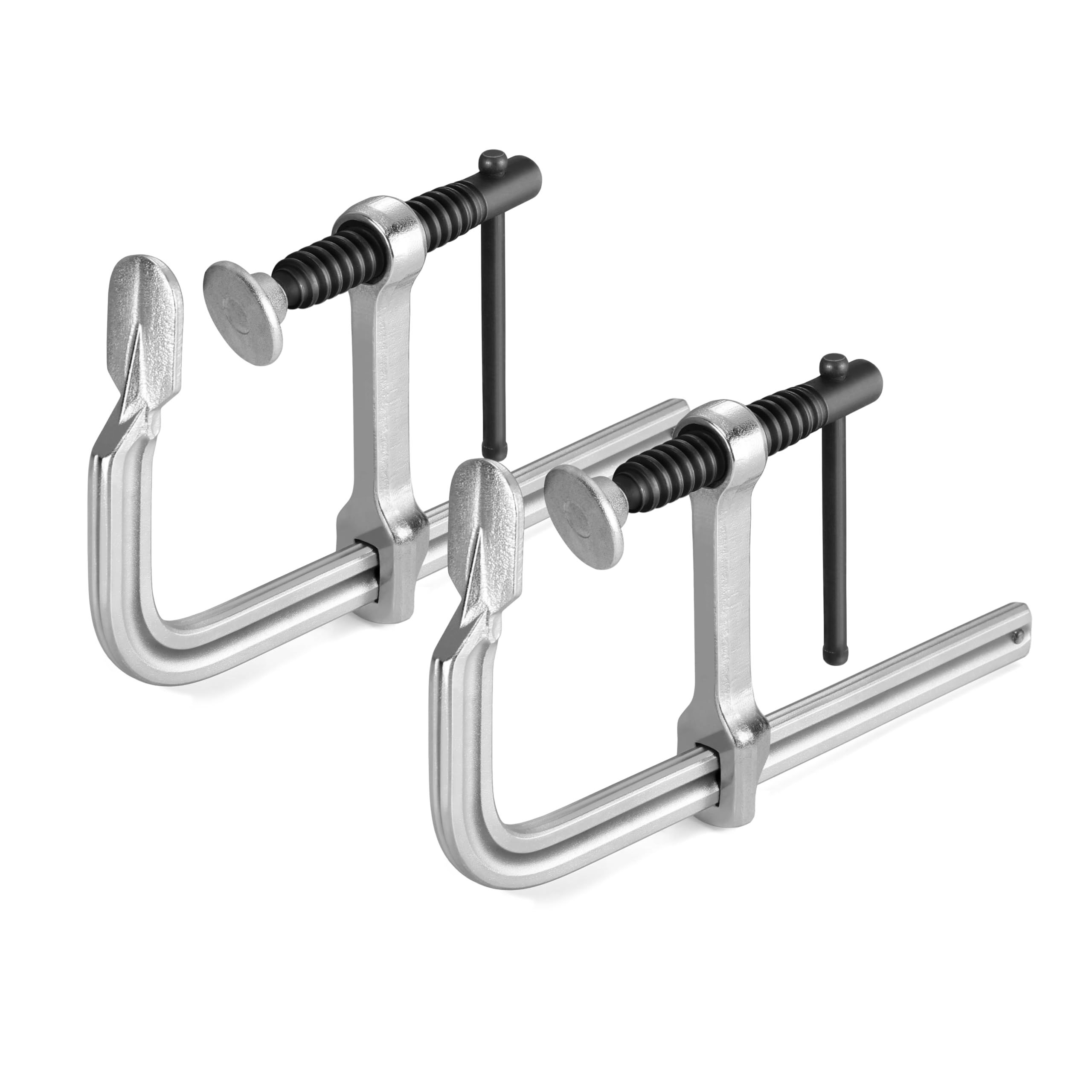 Jorgensen Bar Clamps, 6-Inch Heavy-duty Drop Forged Steel Bar Clamps for Woodworking and Welding, 2 Pack