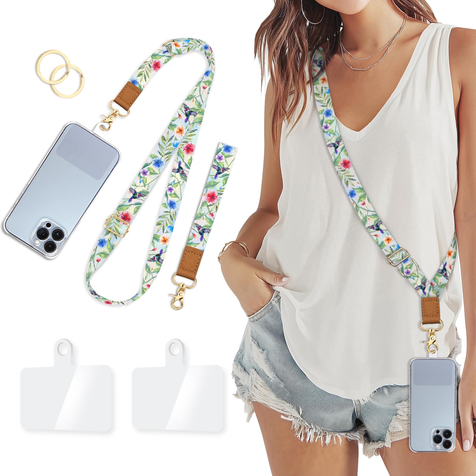 Amazon.com: Piefly Phone Lanyard Crossbody Wrist Strap, Bird Cell