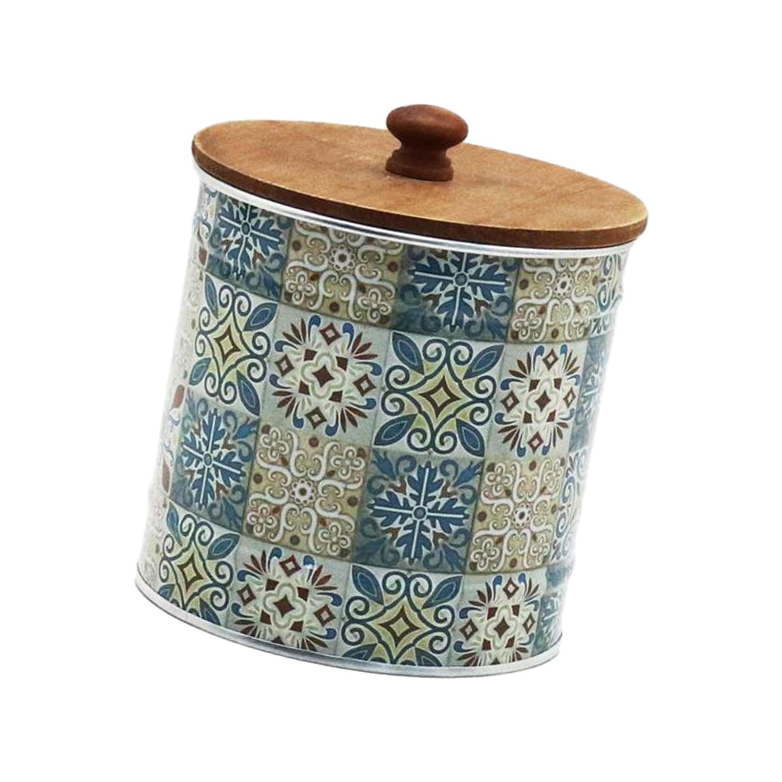 Merishopp Coffee Bean Tea Canister Jar Decorative Jar for Coffee Table Farmhouse Decor Style F-image-5