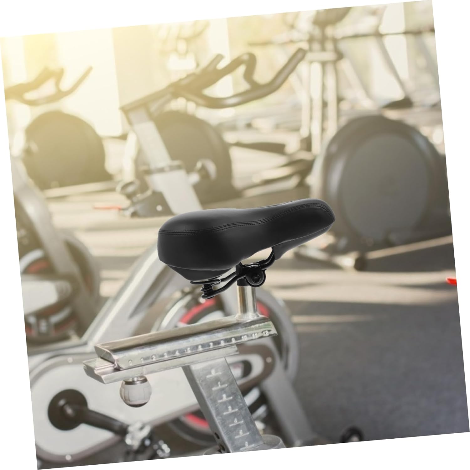 POPETPOP Ergonomic Stationary Bike Saddle Exercise Bike Seat Cushion Wide Seat Pad Home Cycling Saddle Gym Cycling Tool