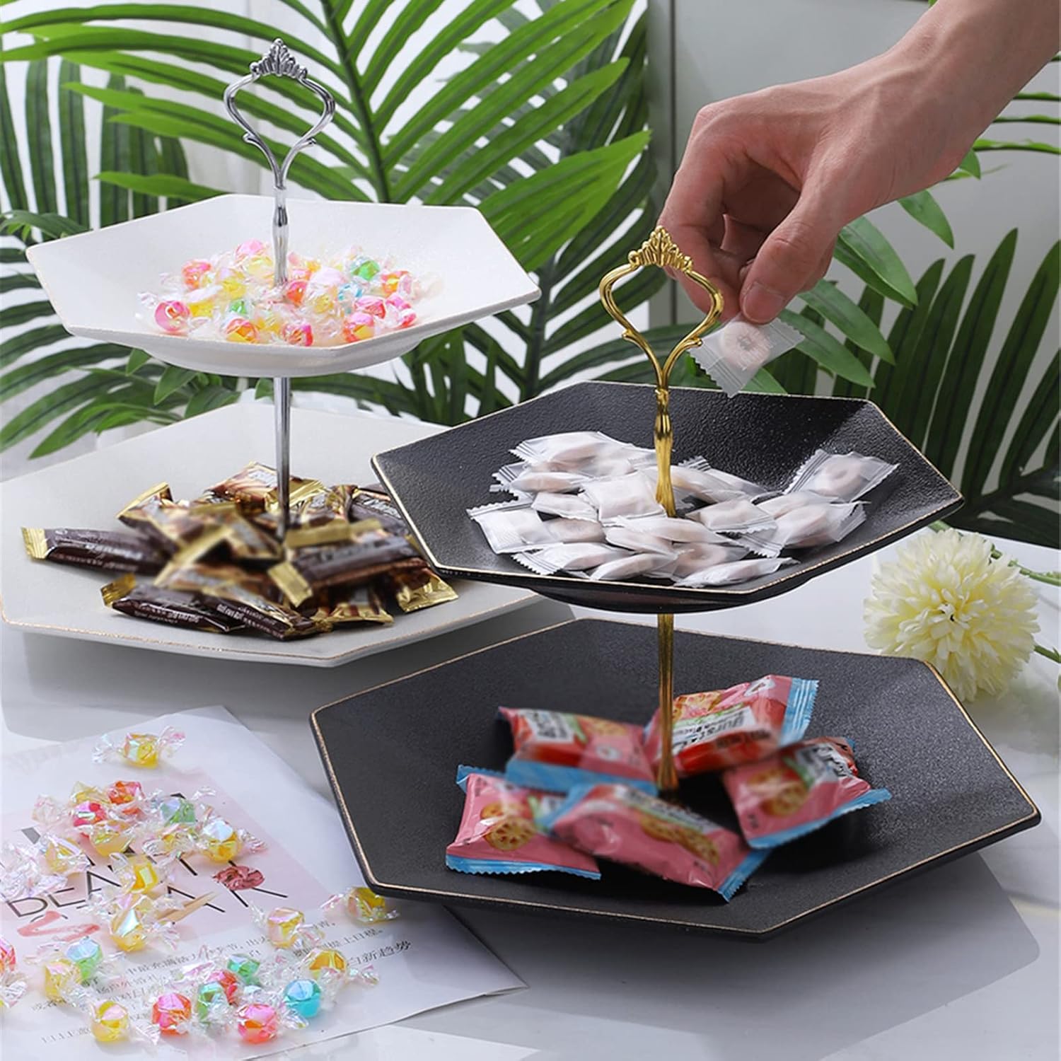 フランス　クレイユエモントロー フローラ デザートプレート　２枚セット プレート 2枚 デザート フランス クレイユエモントロー フローラ