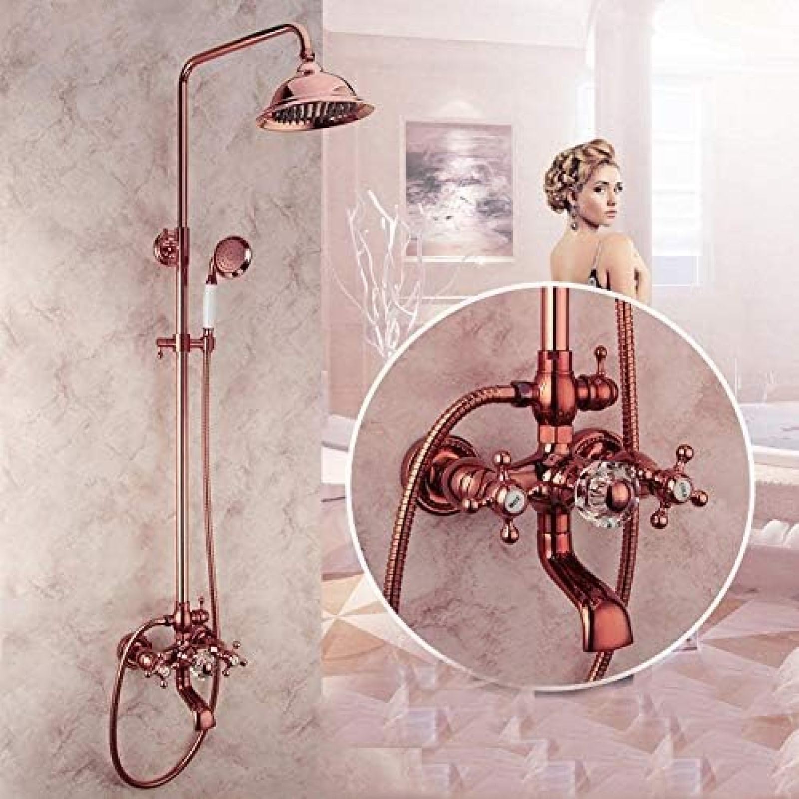 Douche de luxe en laiton pour créer une ambiance spa à la maison