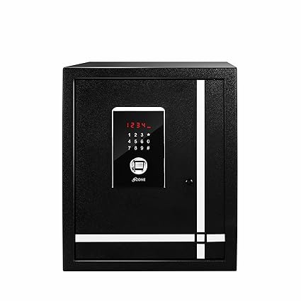 Ozone Safe Locker for Home | 40 Ltr. | Digital Locker Biometric with Fingerprint Access | Auto Freeze Mode | Home lockers for house | Electronic LED Display | Motorized | Black