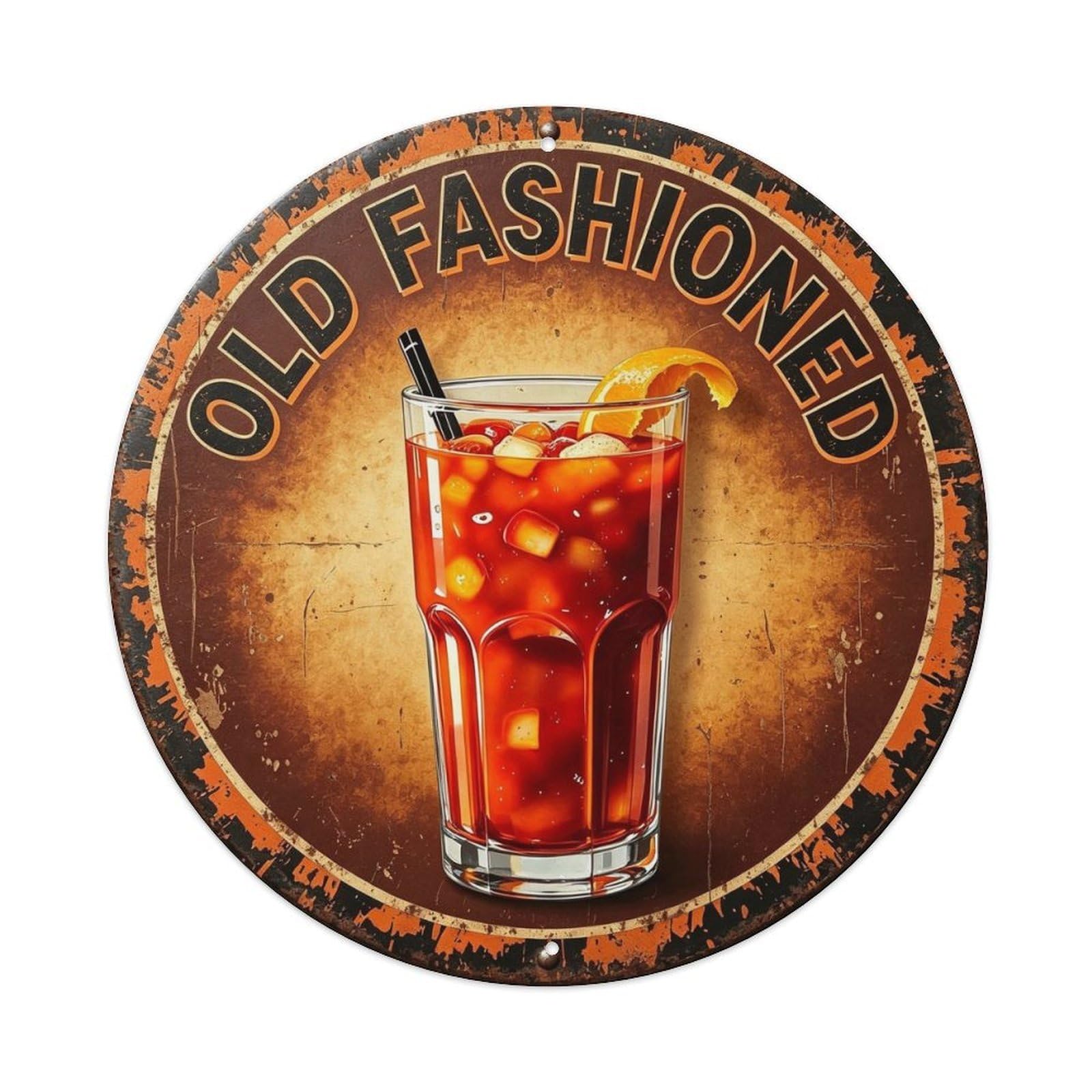 Old Fashioned Metal Tin Sign Plaque