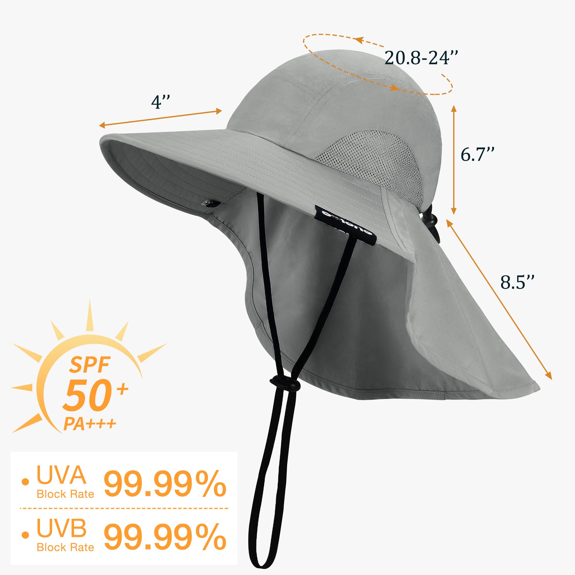 Amazon.com : Solaris Sun Hat with Neck Flap, UPF 50 Sun Protection