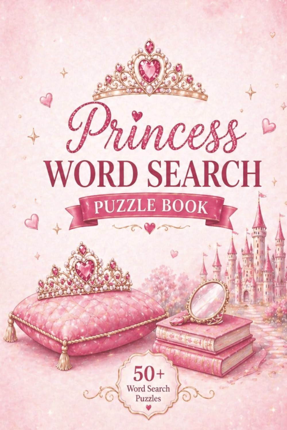 Princess Word Search Puzzle Book: Word Searches with Easy to Read Print about Princesses, Castles and Fairytales | 6x9 inches | 110 Pages | 50+ Puzzles | Solutions Included