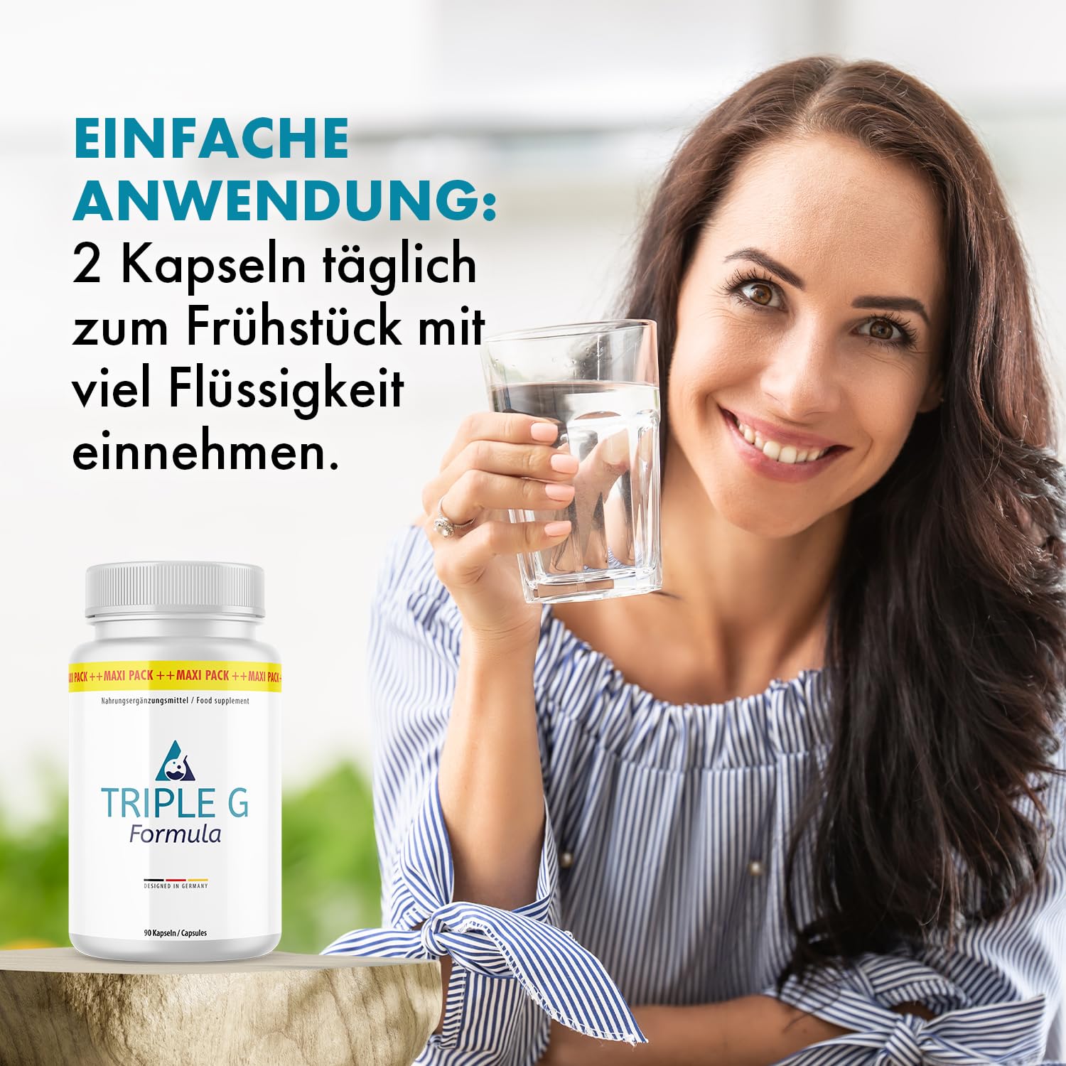 Triple G Formula Kapseln | Mit Apfelessig & Pflanzenextrakten | 90 Kapseln