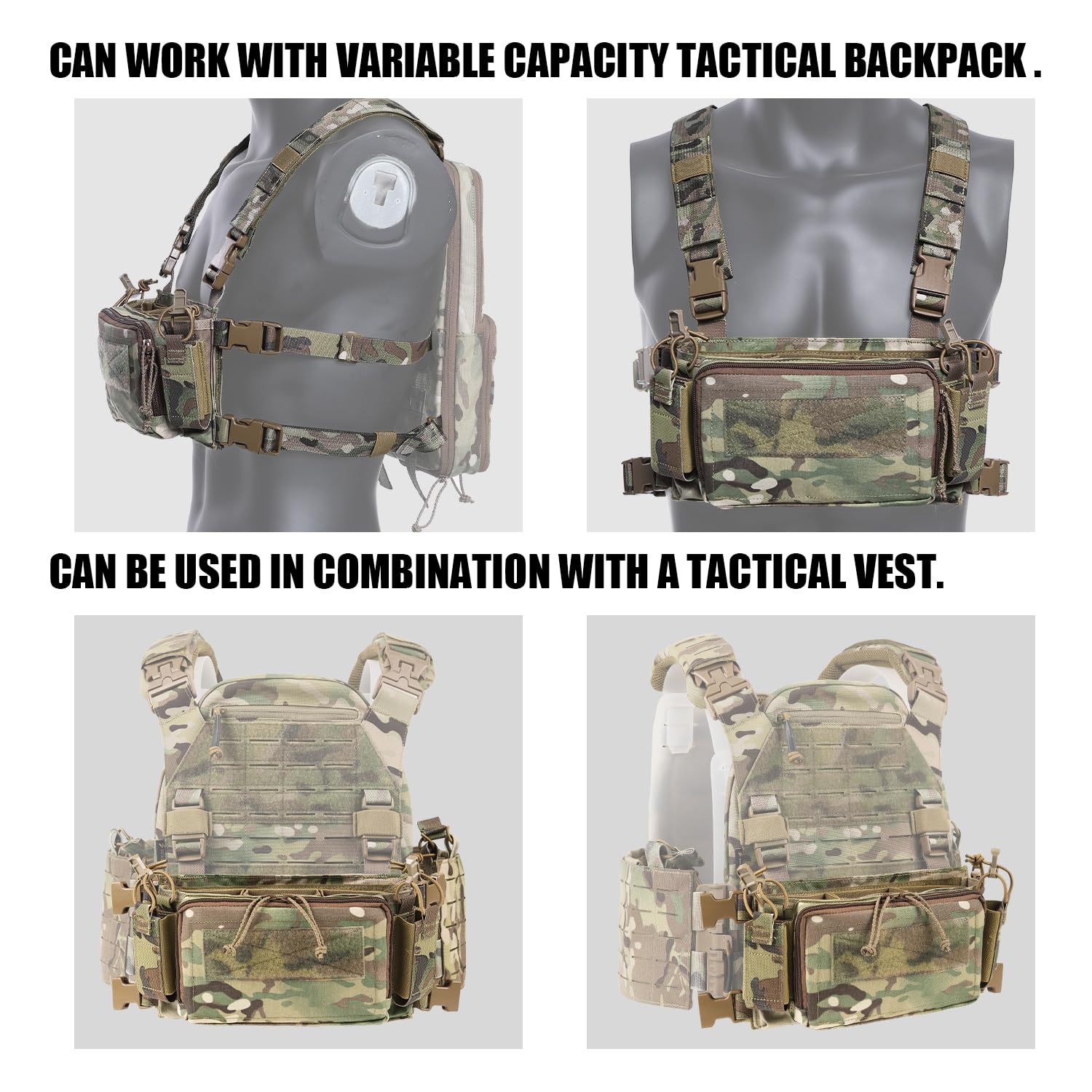 Taktische Brust Pack Utility Molle Hüfttaschen Chest Rig Outdoor
