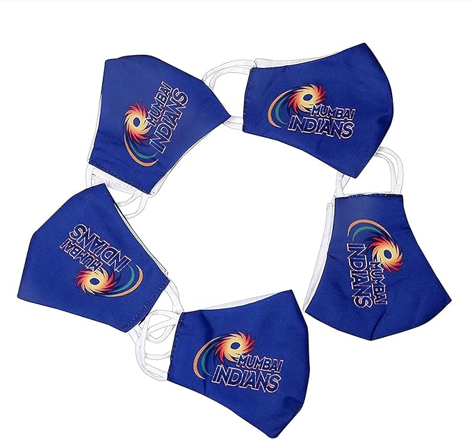 CHINTNAM Mumbai Indians (MI)Washable Cloth Face Mask Anti Filter Dust Fabric Mouth Mask Reusable Printed Comfortable fashion Face Mask