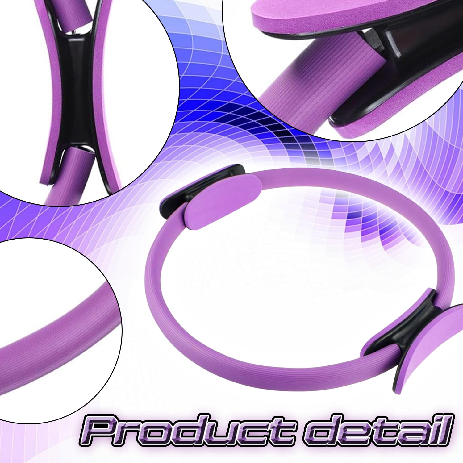 Pilates Ring Set, Pilates Rings Kit Für Frauen, Yoga Widerstandsring, Yoga Fitness Ring, Yoga Fitness Magic Circle, Yoga Ring Mit Doppelgriff, für Beine Arme und Oberschenkel Gewichtsverlust