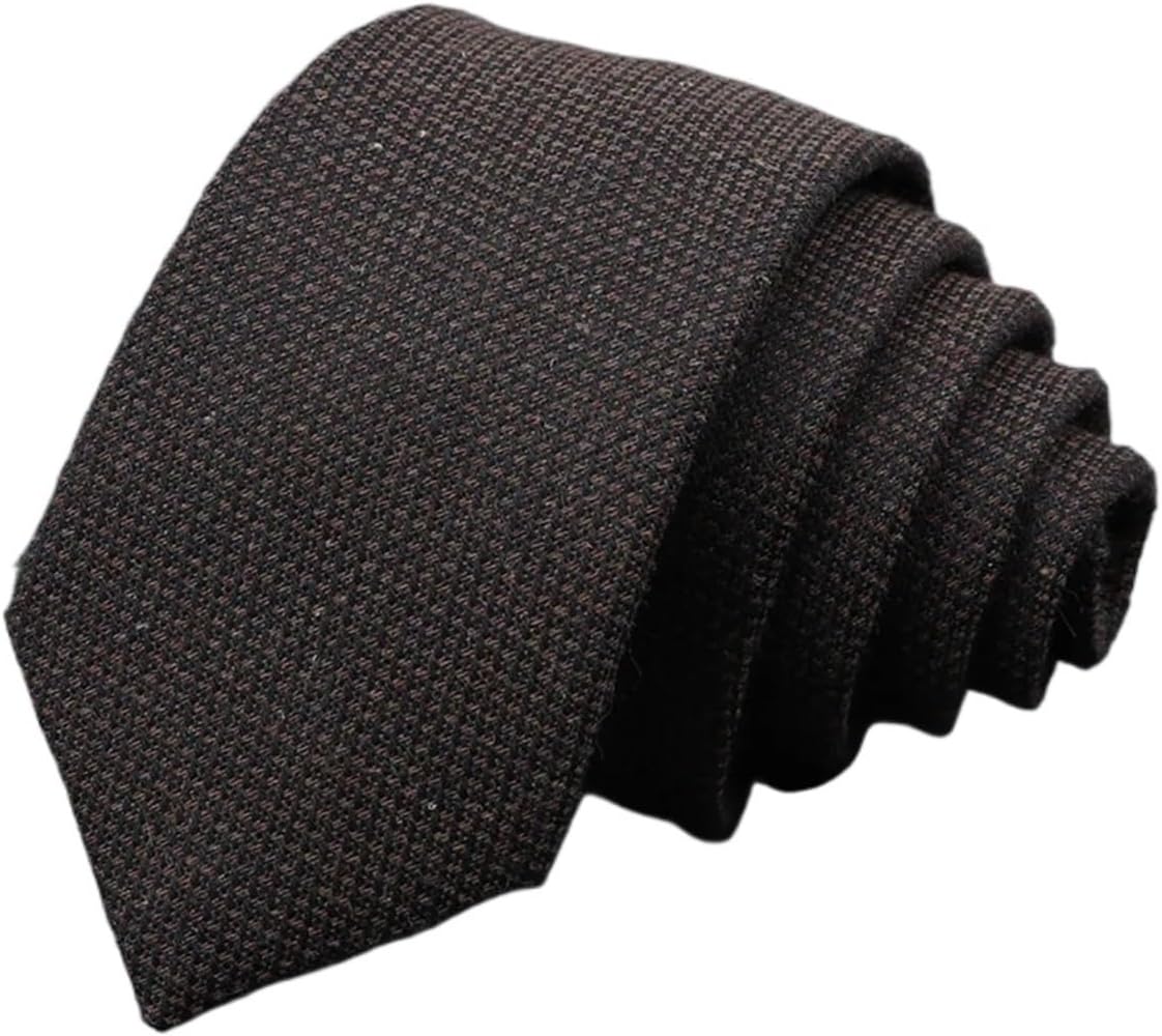 Tie Solid Cotton Handmade Wool Ties Men Necktie Striped Narrow Collar Slim Cashmere Casual Tie Accessories