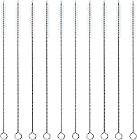 Vista 1 de Cepillo limpiador de pajillas, cerdas de nailon extra largas y mango de acero inoxidable cepillos de limpieza para lavar popotes de metal de juego