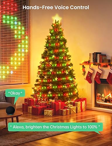 Miniatura 7 de Luces de Navidad, RGBW 99 pies, 300 luces LED navideñas con función de mapeo de formas, decoración LED inteligente para interiores
