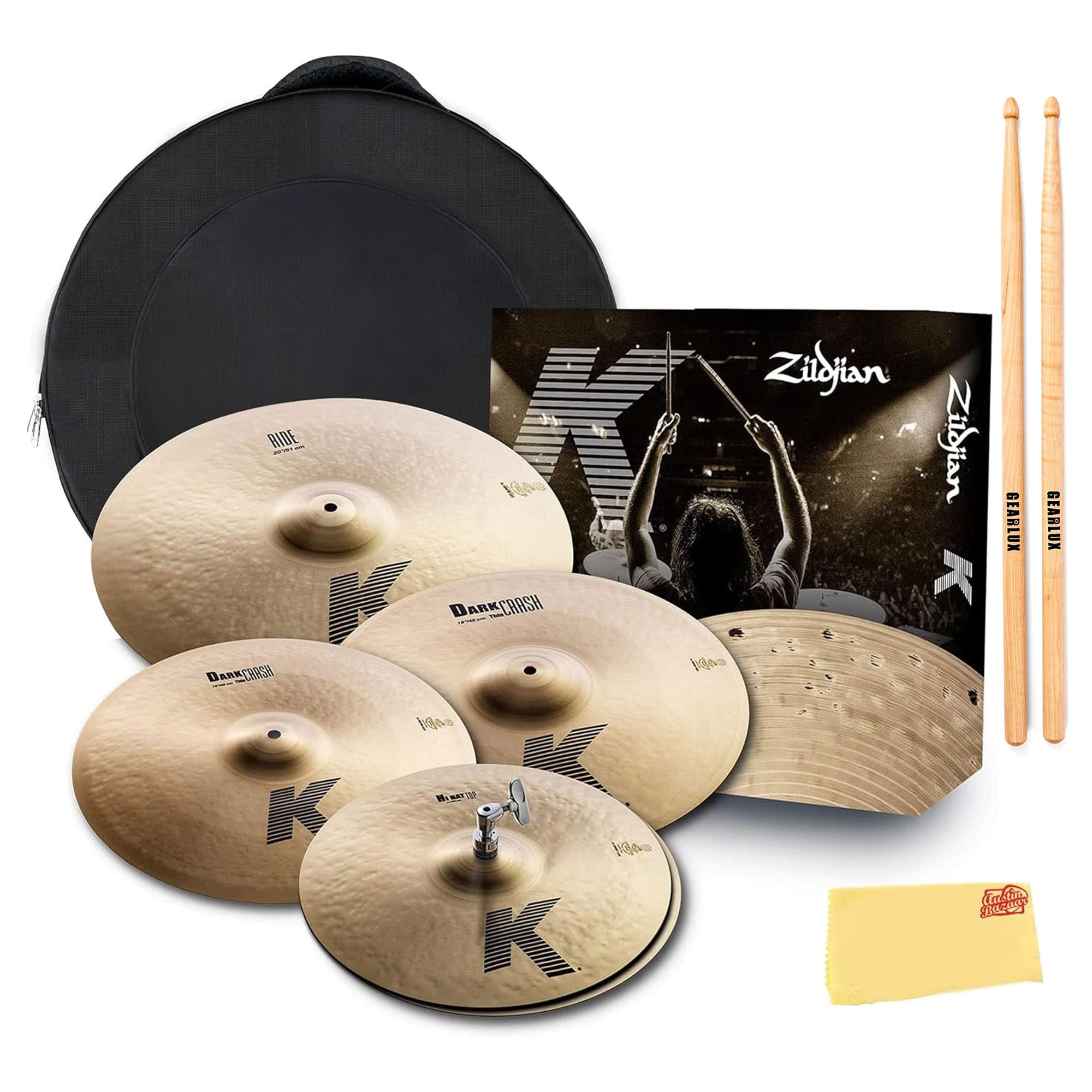 kAKO1000gセット♪ Amazon.com: Zildjian K0800 K Custom Dark Cymbal Pack 15/17/19/20