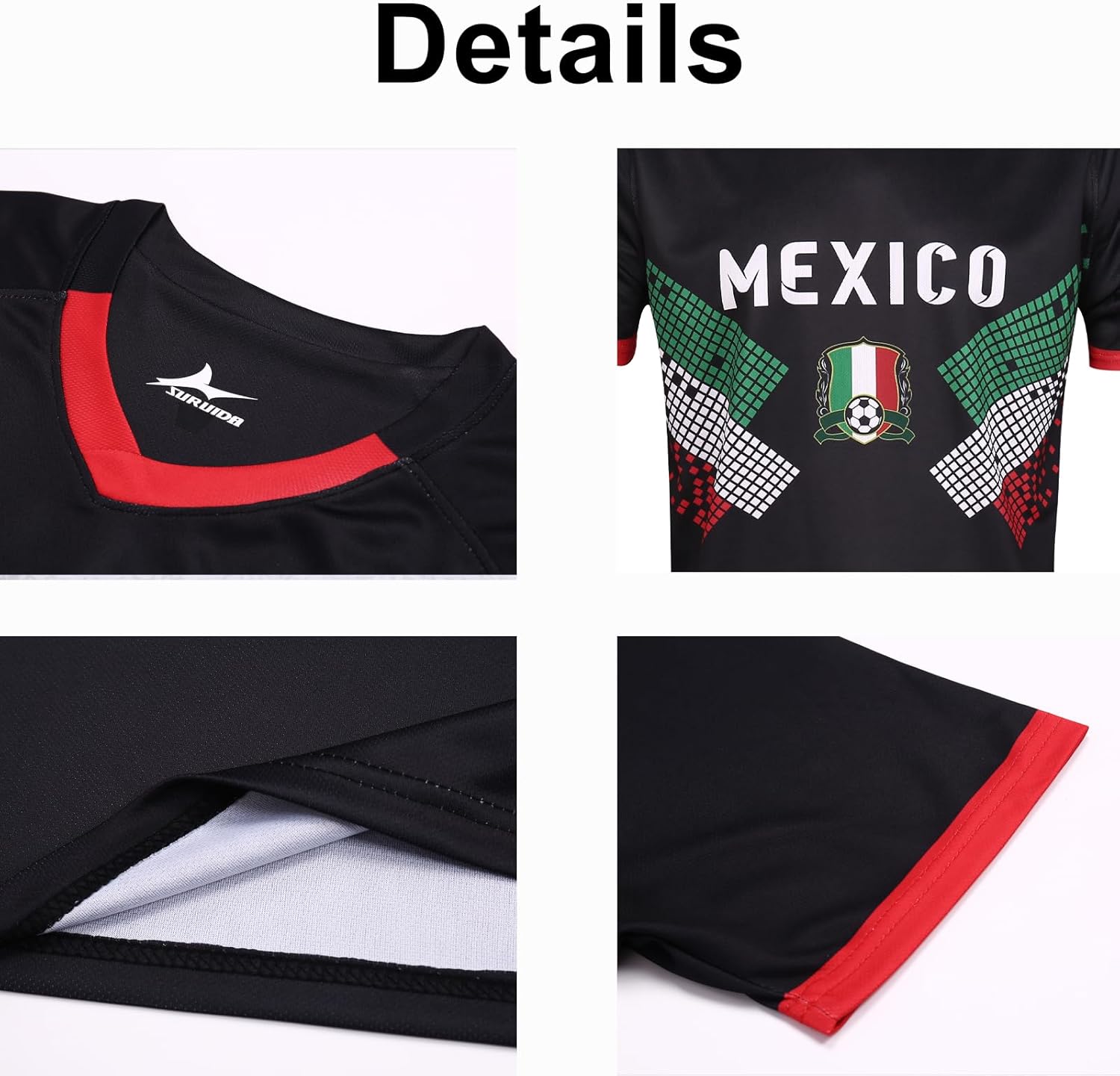 Fan Soccer Jersey-Brazil,Argentina,Mexico&USA Jersey,Men Football Shirt Soccer Wear for Sports Training - Image 3