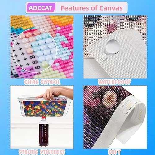 Miniatura 4 de Diamond Art Kits for Adults, 5D DIY Fantasy Flower Diamond Painting Kits, Cross Stitch Diamond Painting for Beginners, Diamond Painting Accessories,