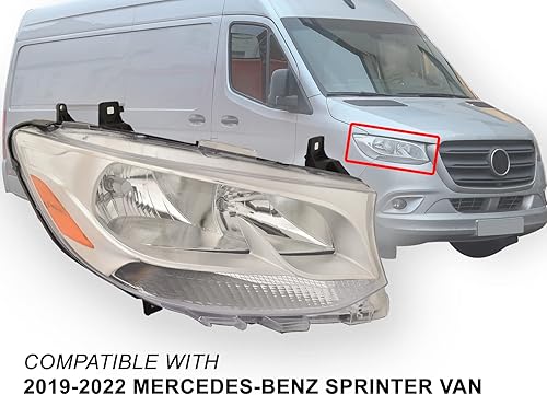 Miniatura 2 de Auto Parts Avenue APA - Luz de cabeza de repuesto para 2019 2020 2021 2022 19 20 20 21 22 M-Benz Sprinter Cargo Van Pasajero lado derecho MB2503259