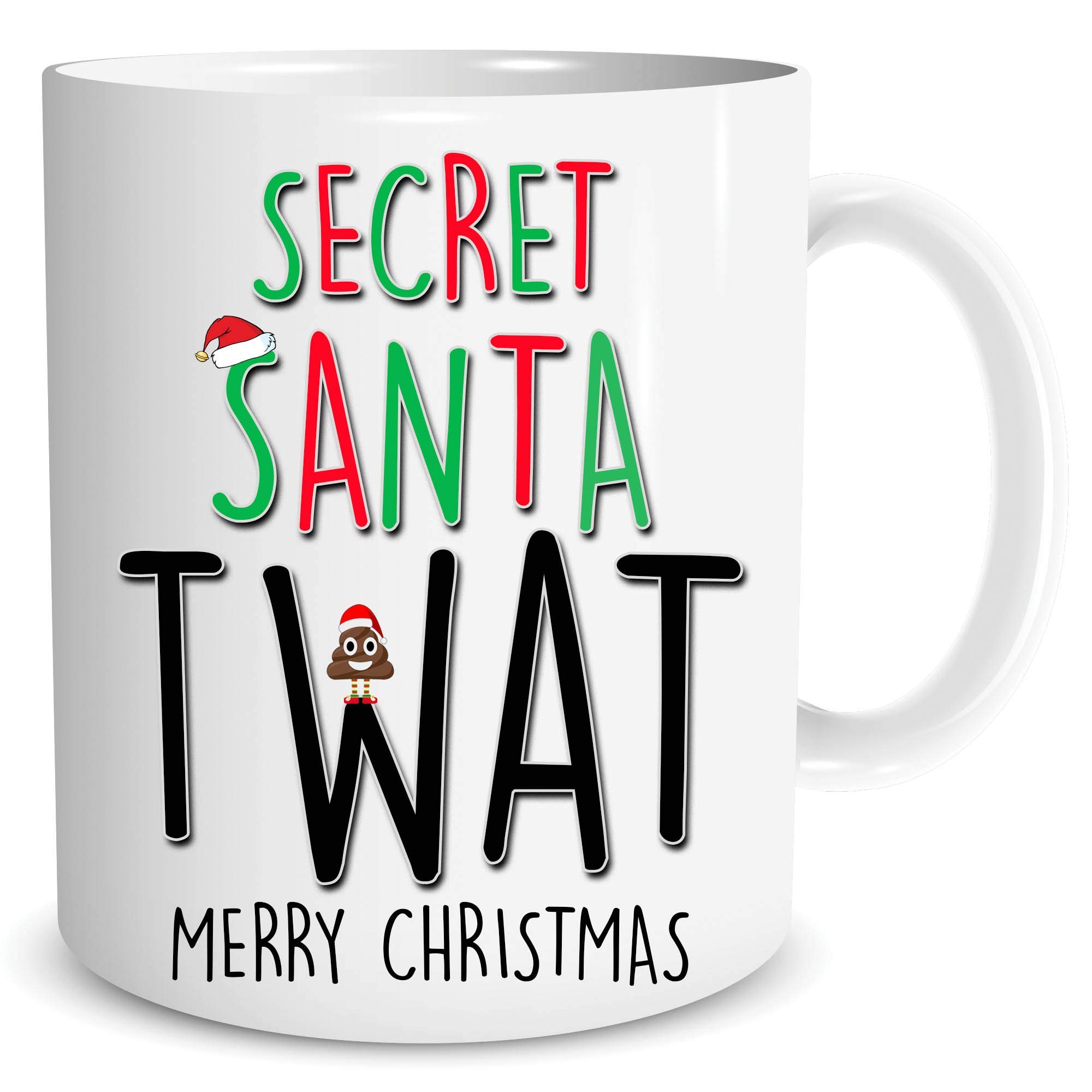 Peachy Antics White Funny Secret Santa Twat Mug Gift Present Colleague Co Worker Friend Banter Rude Joke Present Christmas Coffee Mug Office Work Banter Wsdmug1733