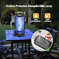 Vista 6 de Bug Zapper 2000V de alta potencia con luz UV eléctrica matamosquitos impermeable lámpara de control de insectos voladores emisores de luz