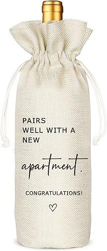 Socive Combina bien con una nueva bolsa de vino de apartamento, regalo de inauguración de la casa, regalo para él, regalo para ella, nueva bolsa de disponible en Yaxa Peru