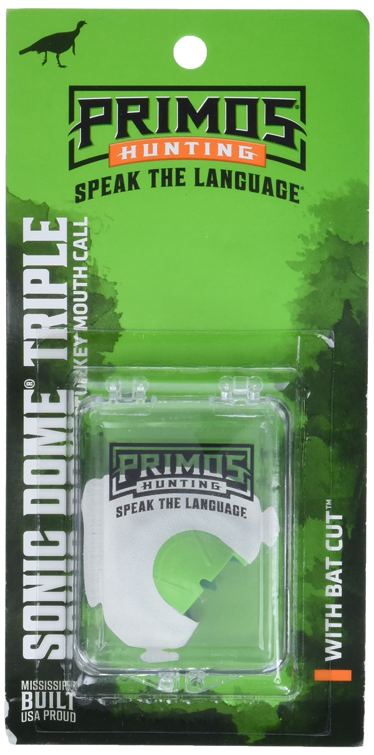 Primos Hunting PS1175 Turkey Mouth Call, Sonic Dome Triple z cięciem nietoperza