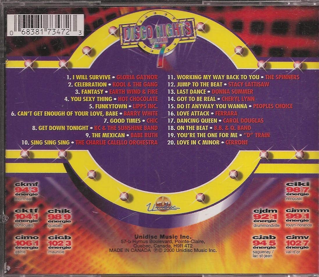 Disco Nights, Vol. 7 [Audio CD] Various Artists; Disco Nights; Denny Randell and Sandy Linzer