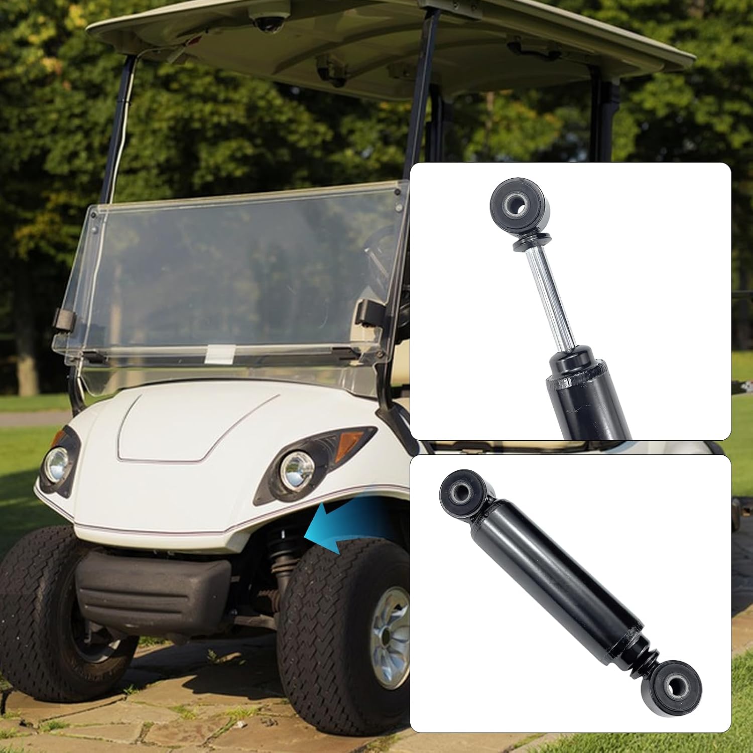 Front Shock Absorber Compatible with Club Car DS (1981–2011) Precedent (2004-up) Golf Cart Suspension Shocks 1010991 1014235 102588501 1033510-01