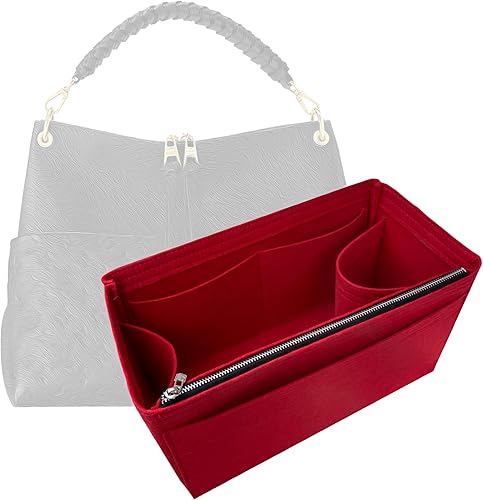 Purse Organizer for Lv Maida Hobo Bag Organizer, Maida Hobo Bag Insert Organizer, Handmade Snug Sturdy 2mm Felt with Gold Zipper (For Maida, Lime)