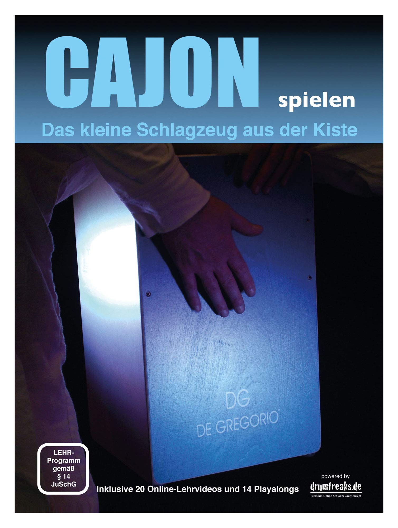 XDrum PERC CP-371 Junior Cajon Peruana Ash Set (Set inkl. Cajon mit nur 37 cm Höhe, perfekt für Kinder, passender Rucksack-Tasche für sicheren Transport & Aufbewahrung und Cajonschule für Einsteiger)