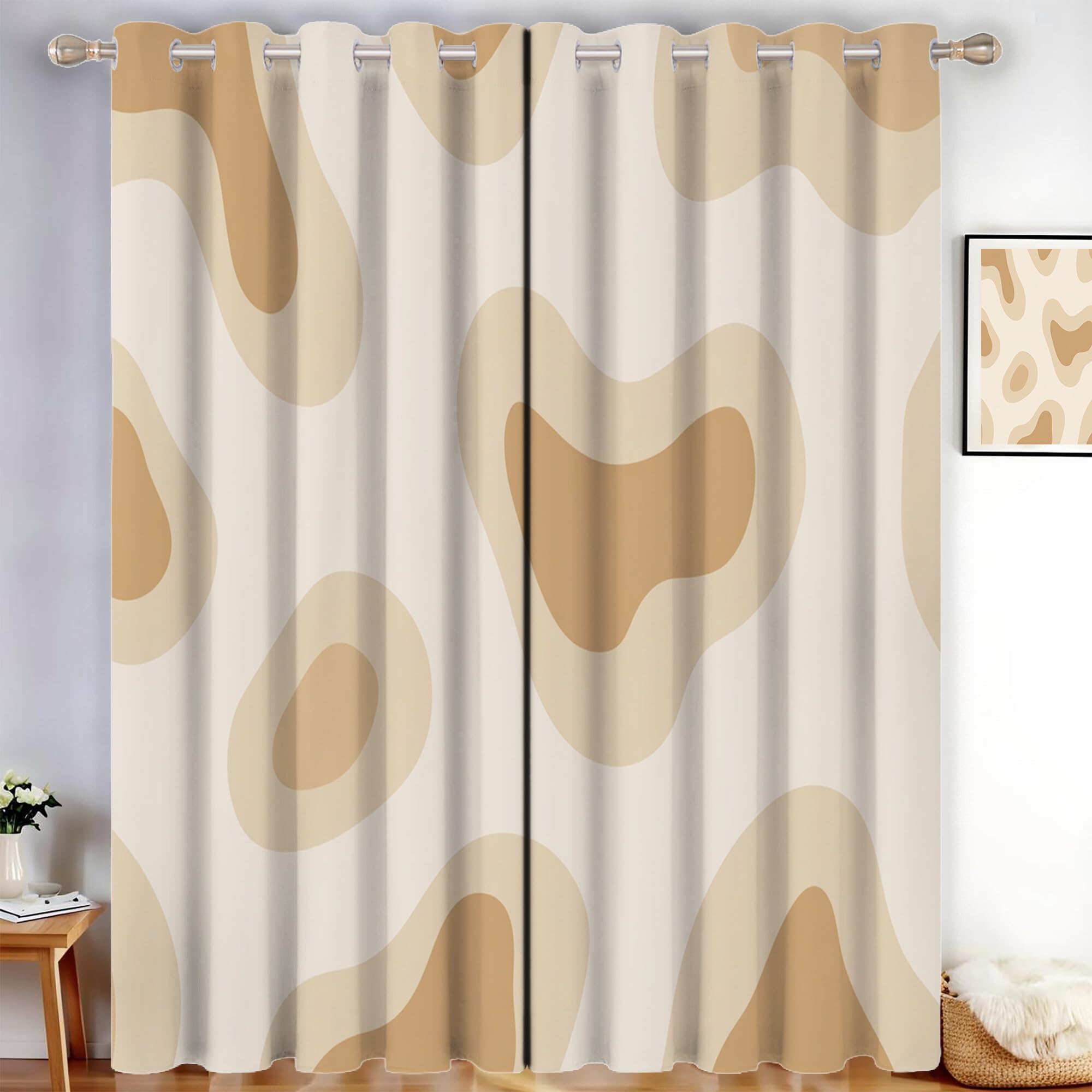 Rideaux occultant pour salon et chambre : créez une ambiance cosy moderne beige brun