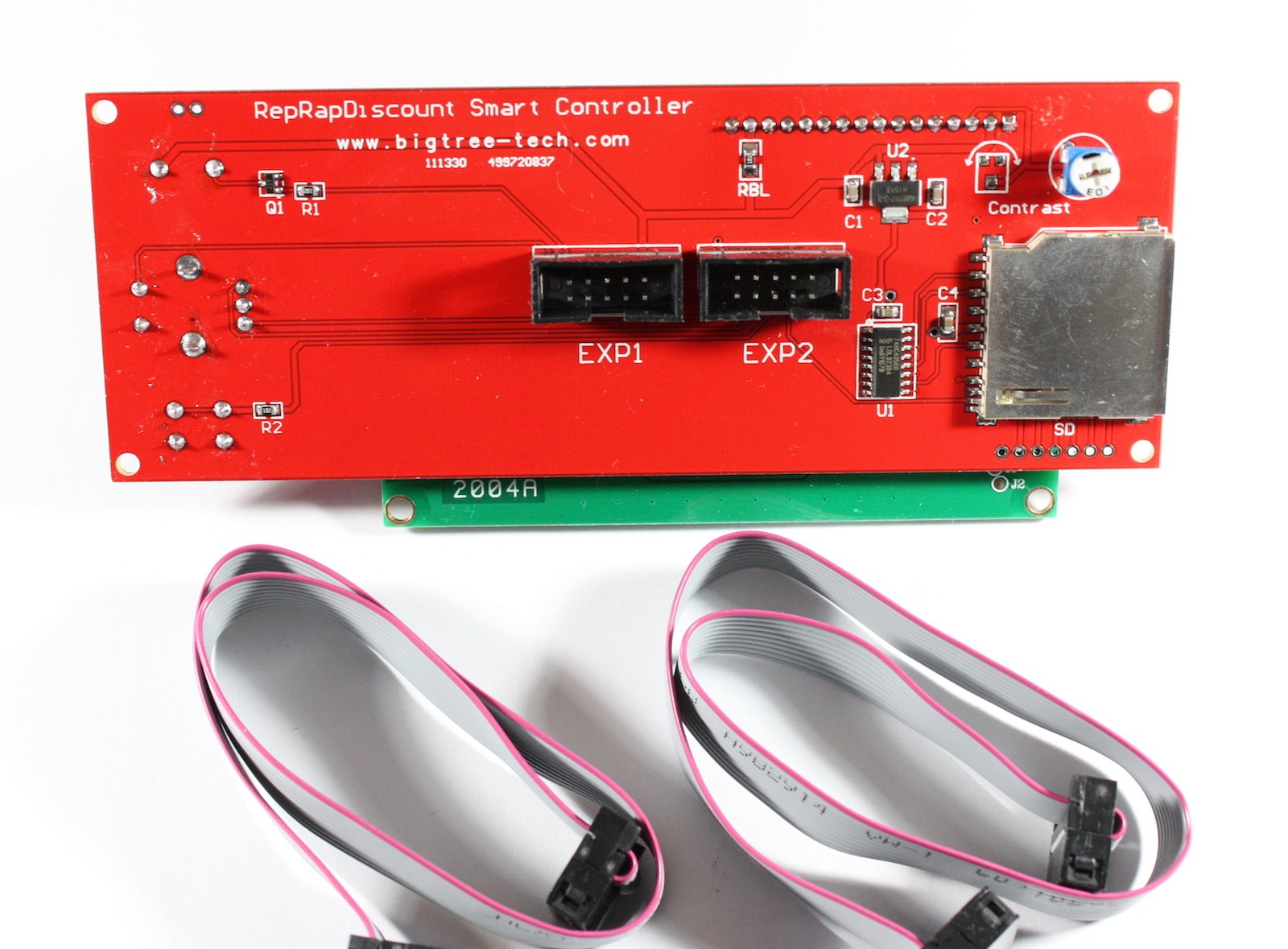 Kit d'affichage LCD 2004 avec contrôleur, câbles de connexion et adaptateur pour imprimante 3D RAMPS 1.4, Prusa Mendel