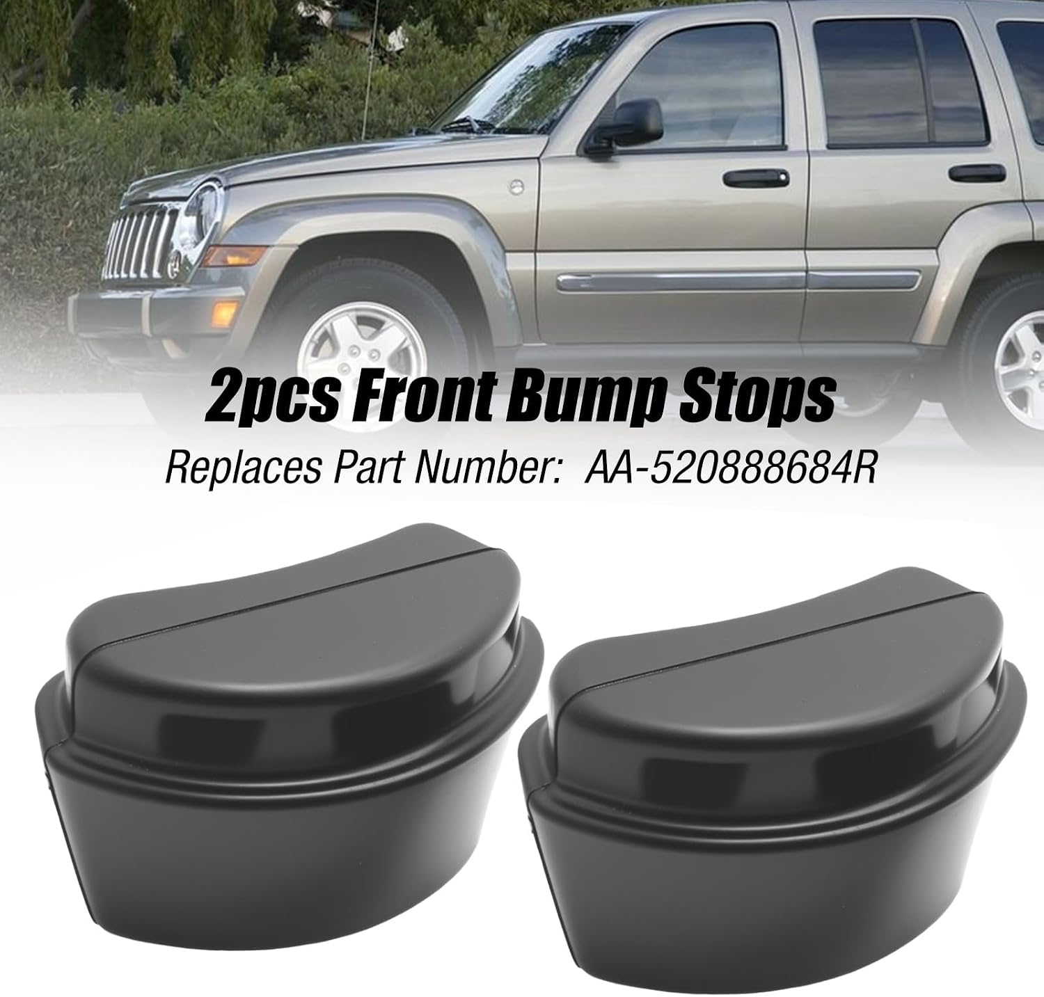 AA-520888684R 2pcs Front Bump Stops, Jounce Bumpers Replacement for Jeep Liberty KJ 2002-2007