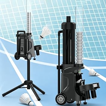 Automatic Badminton Serve Machine - Rechargable Smart Shuttlecock Feeder for Training and Skill Development, Adjustable Speed, for Home or Club Use