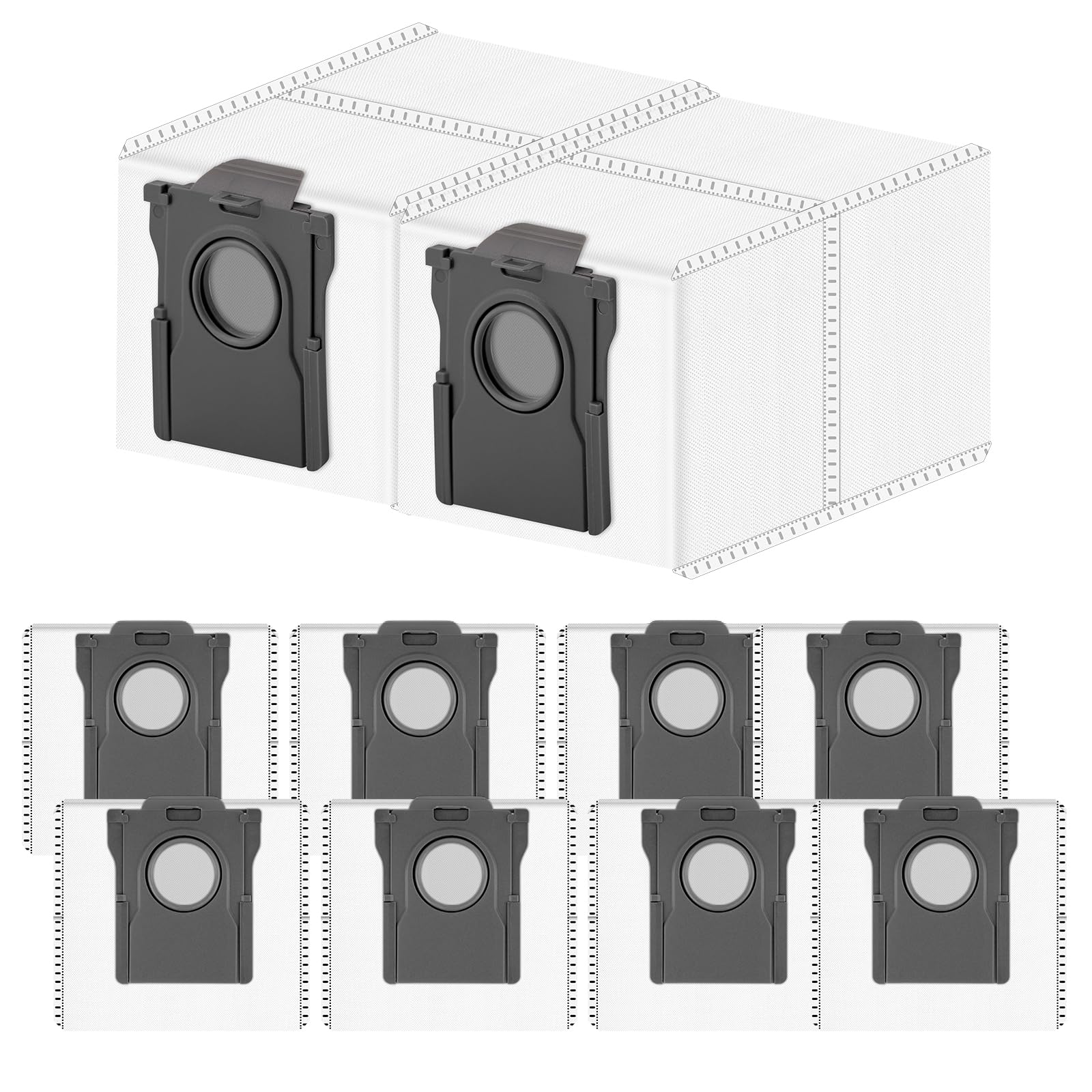 (10 Pieces) L40 Ultra Replacement Dust Bags Compatible With Dreame L10s Ultra Gen 2/ L10s Pro Ultra/ X40 Ultra/ X50 Ultra/ X30 Ultra/ L50 Ultra Robot Vacuum, Accessories Kit Vaccum Bags